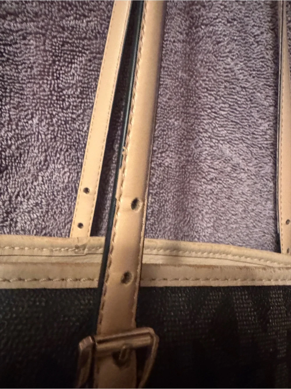 Michael Kors Brown Logo large tote and Wristlet Wallet Set